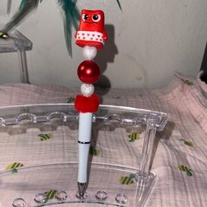 Red and White Pen with Angry Topper for valentine